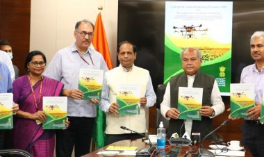 ड्रोन से फसलों में कीटनाशकों के छिड़काव के लिए एसओपी जारी