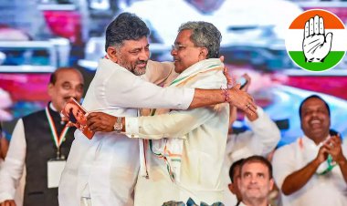 कर्नाटक चुनाव नतीजे 2023: रूझानों में कांग्रेस बहुमत से निकली आगे