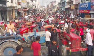 गन्ना भुगतान की मांग को लेकर किसानों ने शामली को ट्रैक्टरों से किया जाम, जिले में 338 करोड़ रुपये से ज्यादा है बकाया