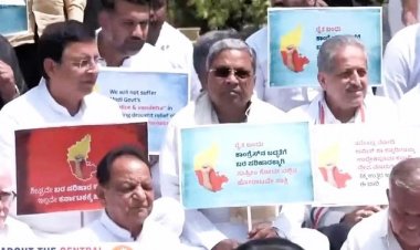 सूखा राहत के लिए धरने पर बैठे कर्नाटक के सीएम, केंद्र पर सौतेला व्यवहार करने का आरोप