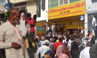 हरियाणा के उचाना में डीएपी लेने के लिए उमड़ी किसानों की भीड़ पर पुलिस ने किया लाठीचार्ज