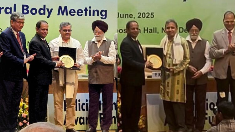 राष्ट्रीय कृषि विज्ञान अकादमी ने हरवीर सिंह और प्रभुदत्त मिश्रा को सम्मानित किया