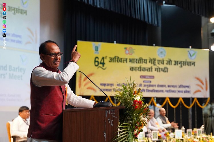गेहूं और जौ की उत्पादकता वैश्विक औसत के बराबर लानी होगी: शिवराज सिंह चौहान